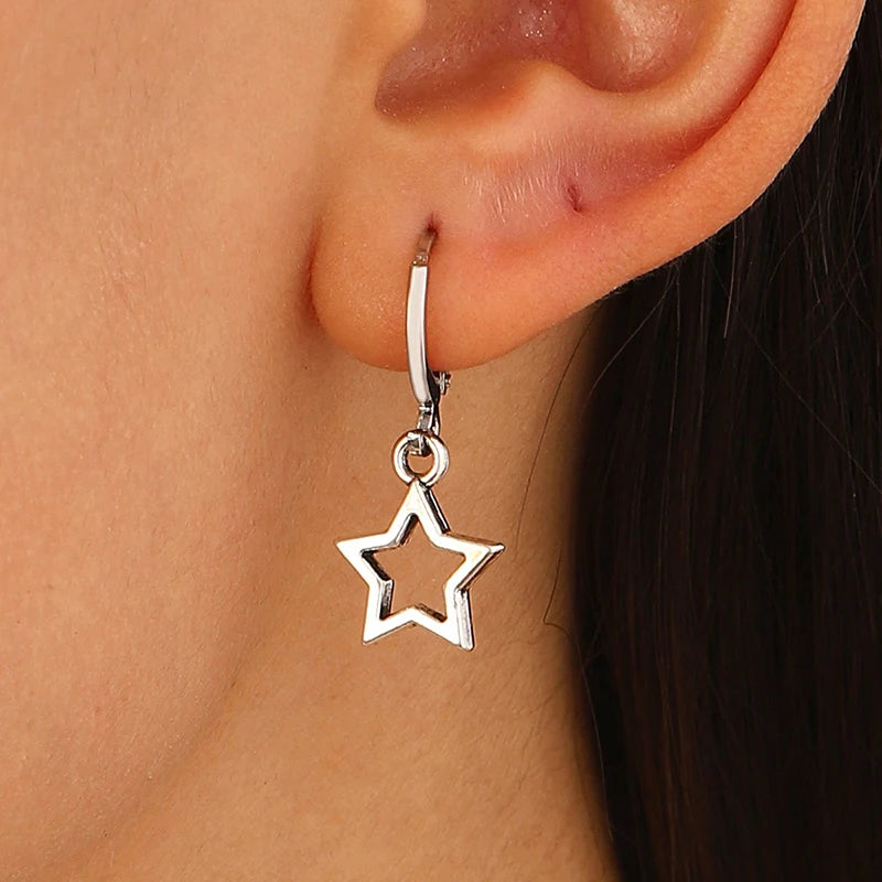 Aros de Estrella Creativos para Mujer - Aretes Modernos y Delicados, Regalo Ideal de Moda
