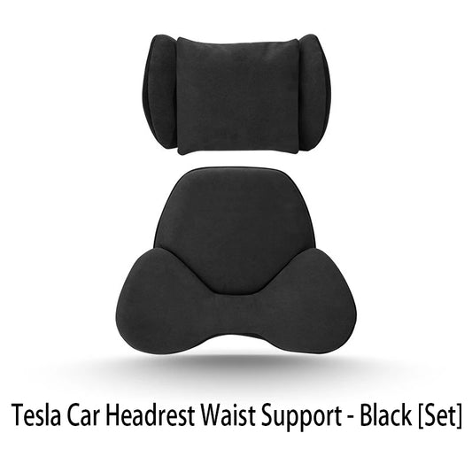 Cojín de Cuello y Soporte Lumbar en Memory Foam para Coche | Almohada Ergonómica de Viaje con Respaldo y Protección