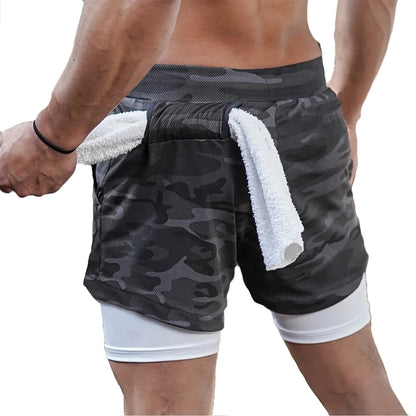 Shorts 2 en 1 para Hombre – Pantalones Deportivos de Doble Capa, Gym, Fitness, Running y Entrenamiento, Jogging Shorts Masculinos
