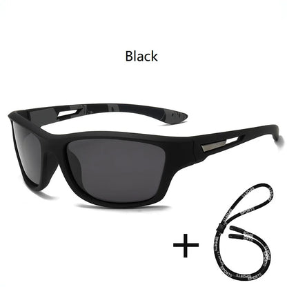 Gafas de Sol Deportivas Polarizadas con Cadena | Unisex Retro UV400 para Ciclismo, Pesca y Escalada
