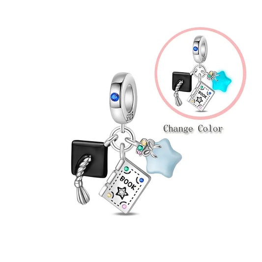 Charm Birrete de Graduación Plata 925 | Compatible Pandora Original