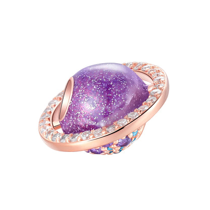 Charm Plata 925 Colgante Colorido Sol Luna Estrellas | Dije Compatible Pandora Pulsera y Collar Mujer