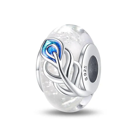Charm separador redondo plata 925 con circonitas de colores – Compatible Pandora, joyería DIY elegante