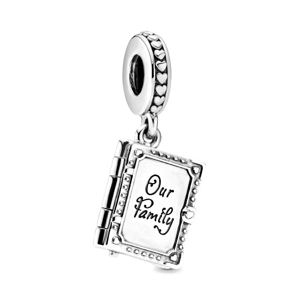 Charm colgante maestra plata 2023 – Abalorio en forma de cuaderno, lápiz y birrete para pulsera tipo Pandora mujer