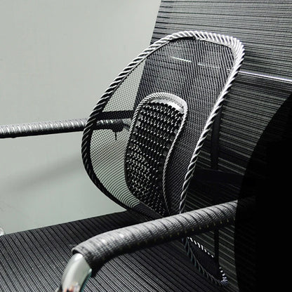Cojín Lumbar de Malla para Auto y Oficina – Respaldo Ortopédico Ergonómico con Soporte de Espalda y Masaje para Silla de Coche o Escritorio