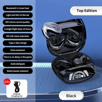 Auriculares invisibles Sleep – Bluetooth 5.3, IPX5 impermeables con micrófono, HiFi estéreo y batería de larga duración