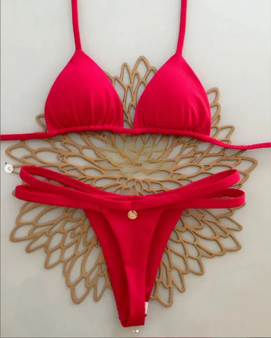 Bikini Sexy Mujer | Brasilero 2 Piezas Split Briefs Playa y Vacaciones