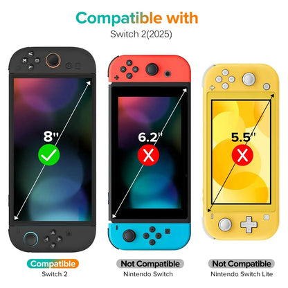 NS2 HD Screen Protector Tempered Glass for Switch 2, Transparent HD Anti-Scratch Tempered Glass Screen Protector Switch 2