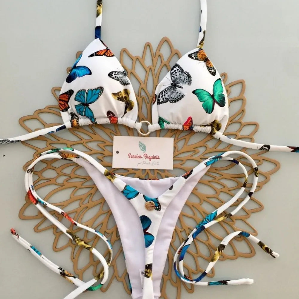 Bikini Estampado Mujer 2025 | 2 Piezas Alta Cintura Playa y Piscina