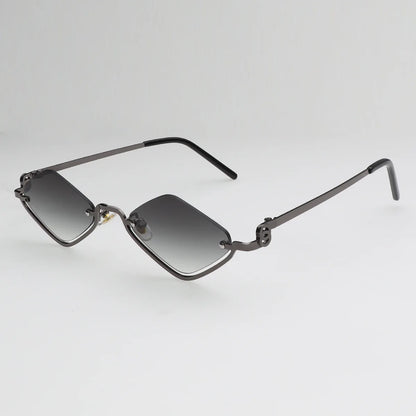 Gafas de Sol Poligonales Pequeñas Mujer | Estilo Vintage Cat Eye Marco Metálico