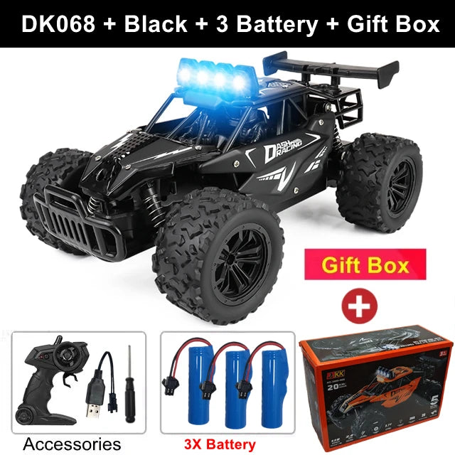 Coche RC Drift 1:16 Todoterreno – Control Remoto 2.4G Alta Velocidad con Luces LED Juguete para Niños