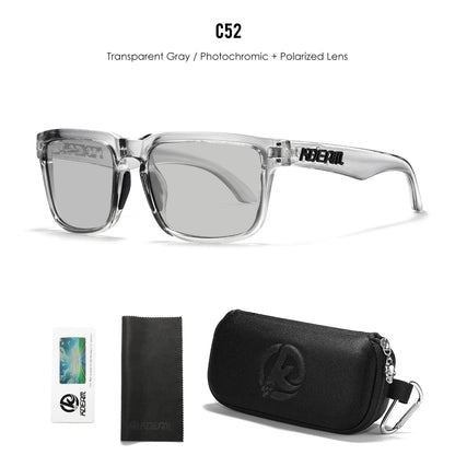 Gafas de Sol Polarizadas KDEAM Unisex | Diseño Cuadrado Casual con Estuche Rígido