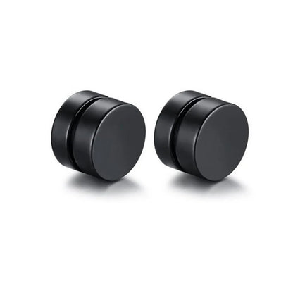Aretes Magnéticos de Acero Inoxidable para Hombre – Estilo Hip Hop, Falsos y Personalizados
