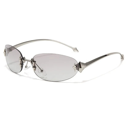 Gafas de Sol Y2K Retro Sin Montura | UV400 Protección | Estilo Vintage Ligero