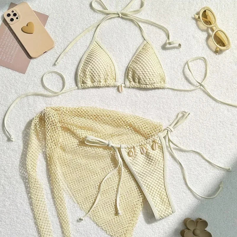 Bikini Mujer 2025 | 3 Piezas Sexy Brasileño Playa y Piscina