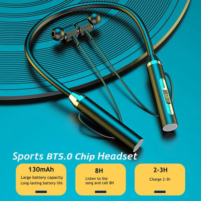 Auriculares Bluetooth Deportivos de Cuello con Imanes – Manos Libres, Cancelación de Ruido, Estéreo Inalámbrico