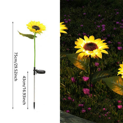 Luz Solar en Forma de Girasol LED – Lámpara Decorativa para Jardín, Camino y Patio, Impermeable IP65