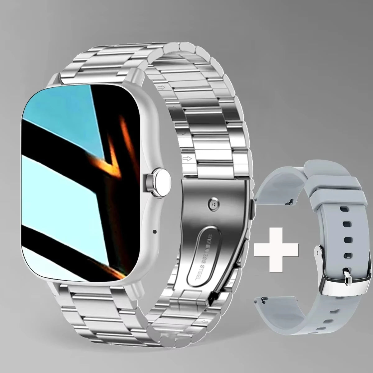 LAXASFIT Smartwatch 2025 – Reloj inteligente con llamadas Bluetooth, pantalla táctil completa y monitor de salud