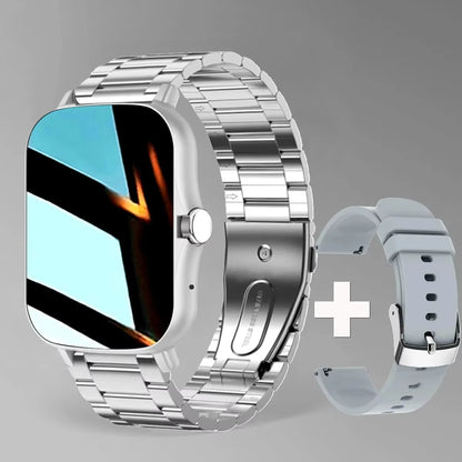 LAXASFIT Smartwatch 2025 – Reloj inteligente con llamadas Bluetooth, pantalla táctil completa y monitor de salud