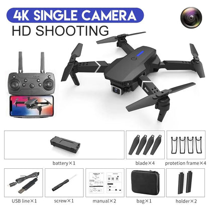 2025 New E88 Pro WIFI FPV Drone Wide Angle HD 4K/1080P Camera  Height Hold Foldable Quadcopter RC Helicopter Toy Gift