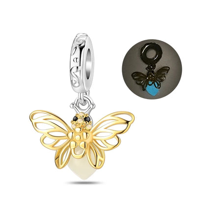 Charm Luciérnagas Brillan en la Oscuridad en Plata 925 – Beads Colgante Compatible Pulsera Pandora Mujer