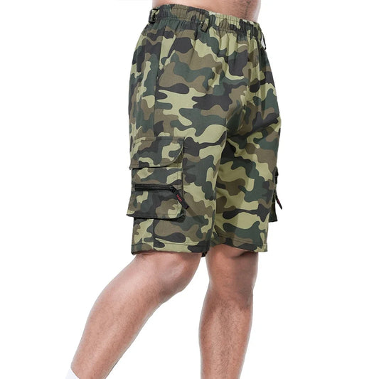 Pantalones Cortos Cargo Hombre 2025 | Oversize con Bolsillos Múltiples y Cintura Elástica