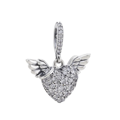 Charm Plata 925 Árbol de la Familia, Pluma, Copo de Nieve y Niño | Dijes Colgantes Compatibles con Pulseras Pandora