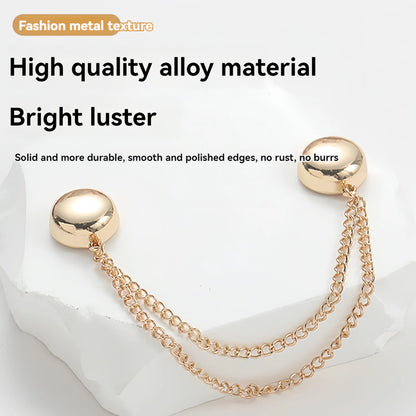 Clip Magnético Decorativo con Cadena – Sujetador Multifuncional para Bufanda, Chal y Ropa con Estilo