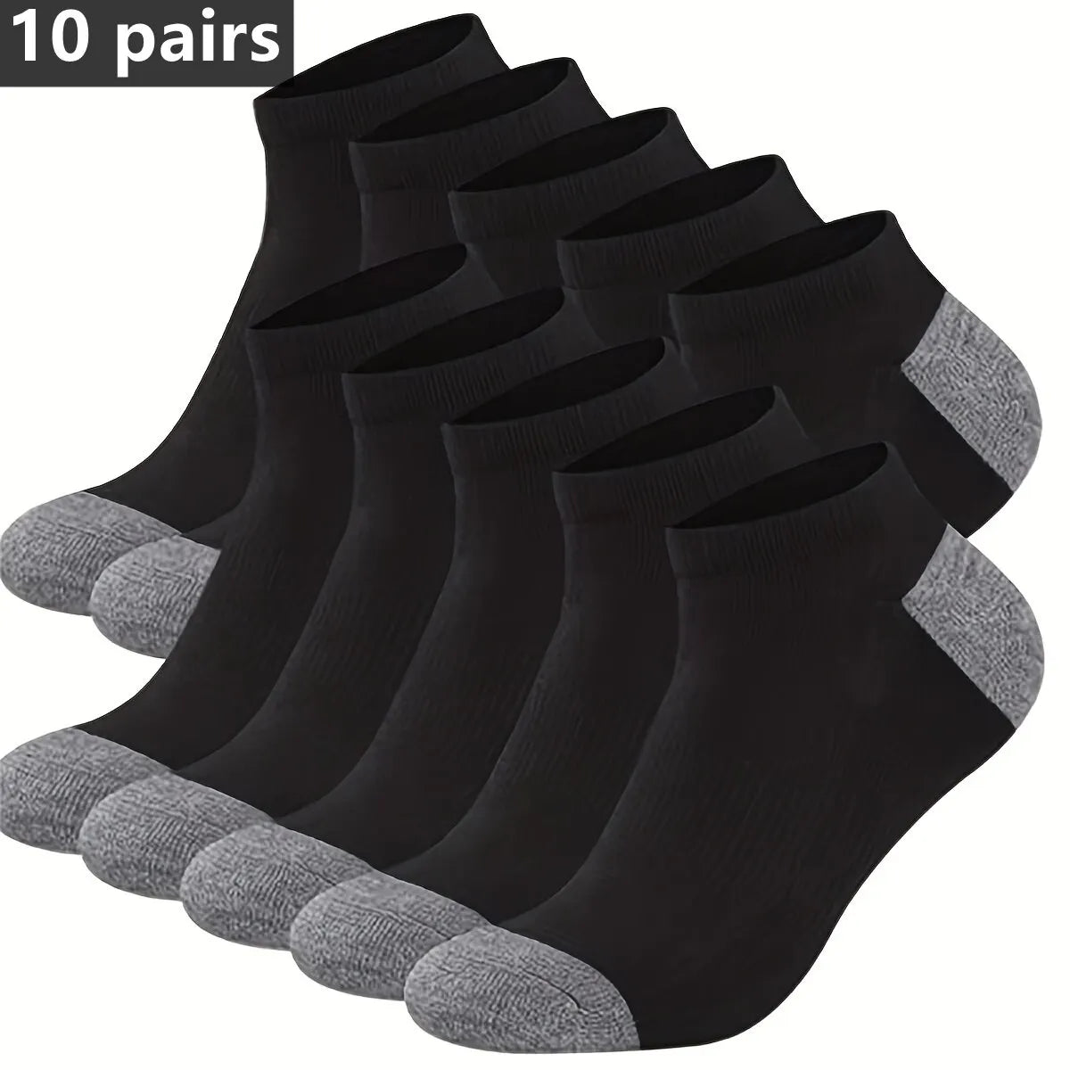 10 Pares Calcetines Hombre Verano | Algodón Transpirable Cómodos | Calcetines Tobilleros Deportivos y Casual