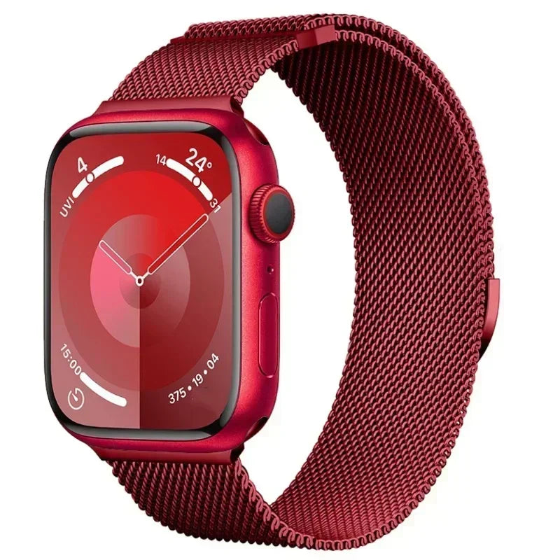 Correa Milanese para Apple Watch Ultra/SE/Series 9/8/7/6/5/3 – Pulsera Magnética de Acero Inoxidable 49mm 45mm 44mm 41mm 40mm 38mm