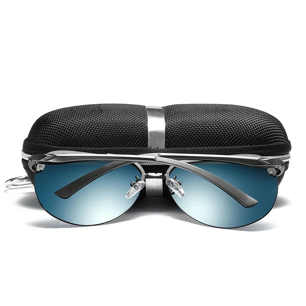 Gafas de Sol Polarizadas Clásicas Unisex | Lentes Espejo con Montura Metálica para Conducir y Viajar