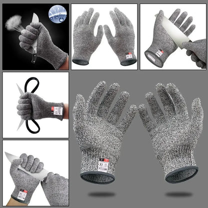 Guantes de Cocina Anticorte Nivel 5 – Guantes de Seguridad HPPE Resistentes a Cortes y Arañazos para Vidrio, Jardinería y Uso Doméstico