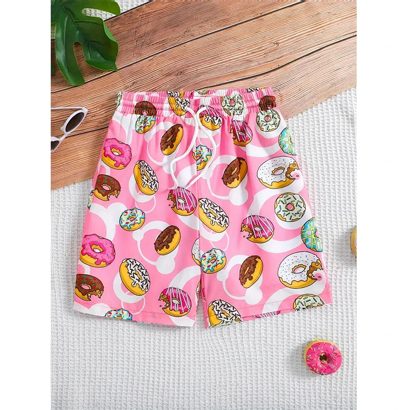Shorts Harajuku Ice Cream para Hombre y Mujer – Pantalones Deportivos 3D, Gym, Fitness, Secado Rápido, Verano y Vacaciones