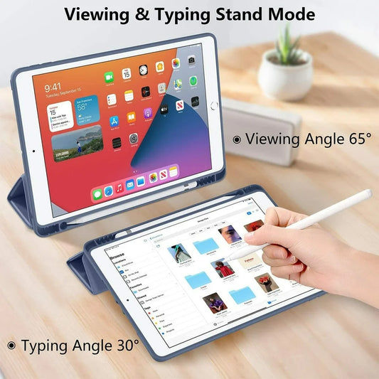Funda para iPad con Soporte y Porta Lápiz – Compatible con iPad Air, Pro, Mini y 6ª a 10ª Generación