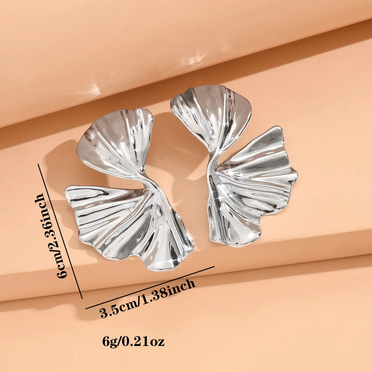 Vintage Gold Color Flower Stud Earrings for Women Fashion Geometric Petals Piercing Earring Trendy Luxury Party Jewelry