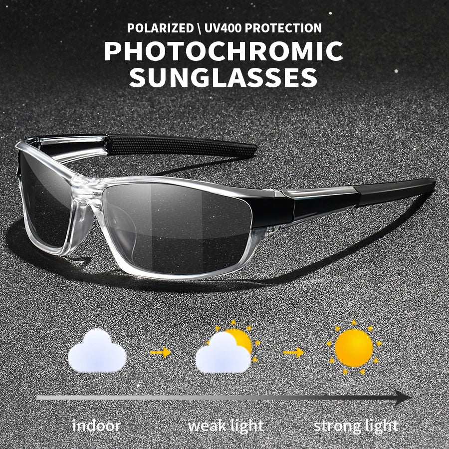 Gafas de Sol Deportivas Fotocromáticas Polarizadas – Unisex UV400 para Ciclismo, Pesca y Conducción