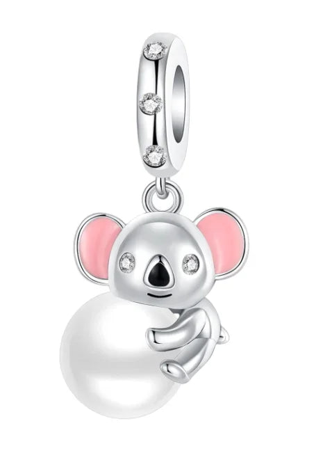Charm Plata 925 Colgante Rosa Mariposa Corazón Flor Pájaro | Dije Para Pulsera Pandora Compatible