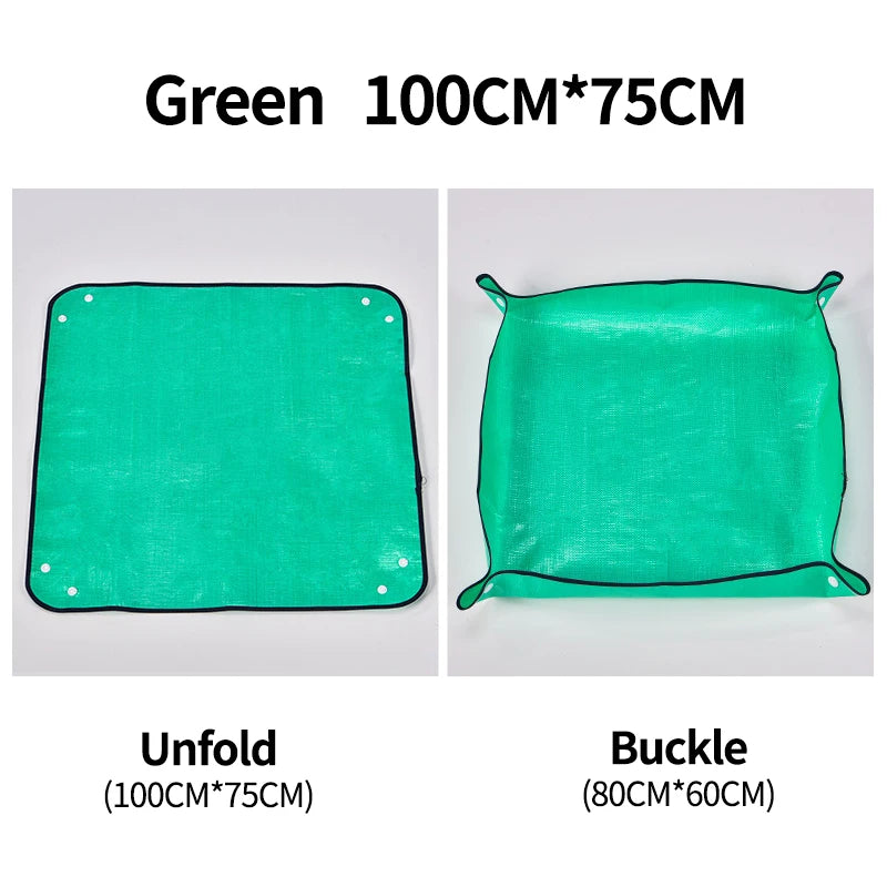 Alfombrilla de Jardinería Impermeable | Tapete Plegable para Trasplante de Plantas y Macetas 50cm-100cm