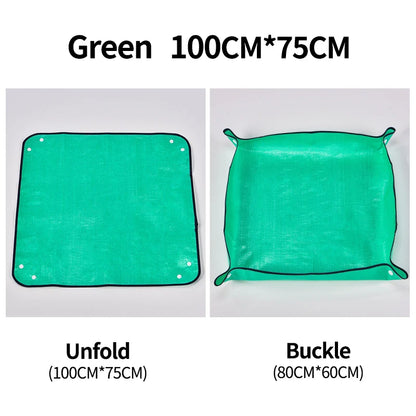 Alfombrilla de Jardinería Impermeable | Tapete Plegable para Trasplante de Plantas y Macetas 50cm-100cm