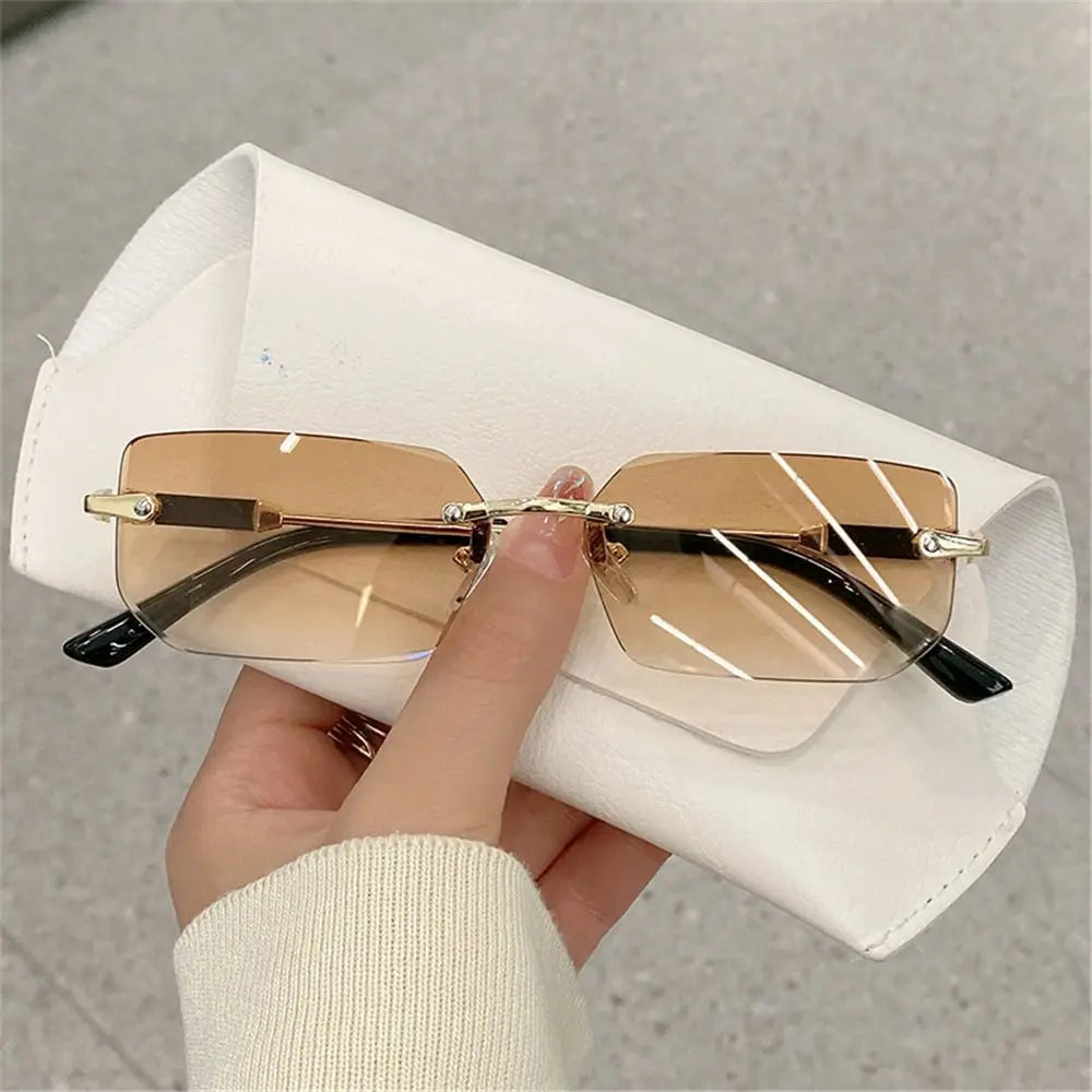 Gafas de Sol Rectangulares Y2K Sin Montura | UV400 Unisex Vintage