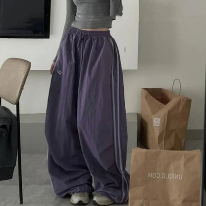 Pantalones Sweatpants Retro Mujer | Oversize Baggy Cintura Elástica Pierna Ancha Y2K Streetwear
