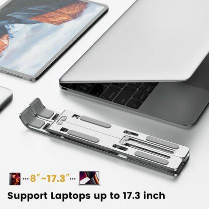 Soporte Portátil para Laptop de Aluminio | Base Plegable Ajustable para Notebook y MacBook | Accesorio Ergonómico