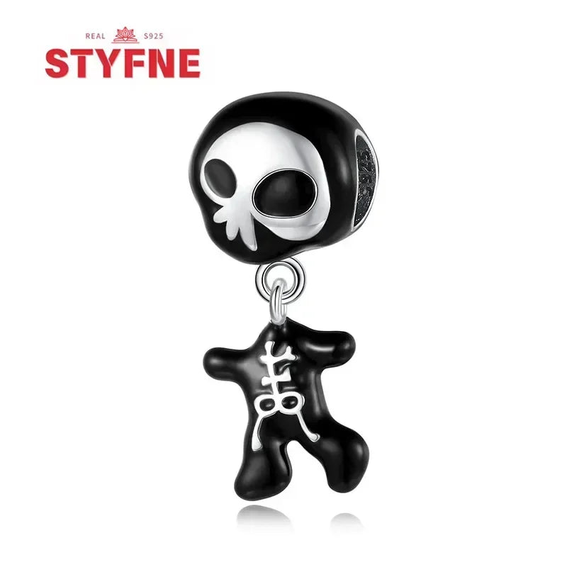 Charm Gato Negro de Plata 925 | Dije para Pulseras Pandora Mujer Joyería Fina
