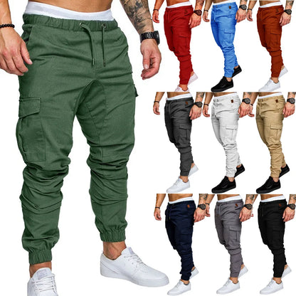 Pantalones Jogger de Moda para Hombre – Streetwear 2025, Cargo, Multi-Bolsillos, Casual, Fitness y Gym