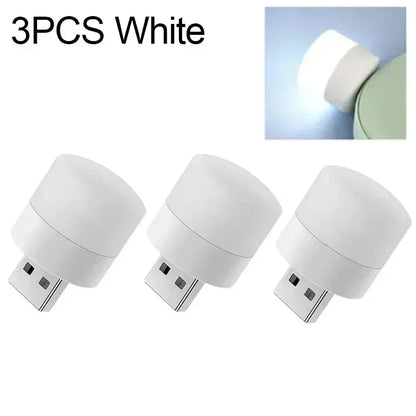 Mini Luz LED USB Portátil – Lámpara de Noche, Lectura y Decoración, Luz Cálida Protectora para Ojos