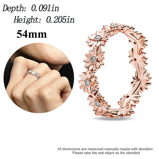 Anillo Flor de Cerezo Rosa en Plata 925 – para Pulseras Originales Mujer