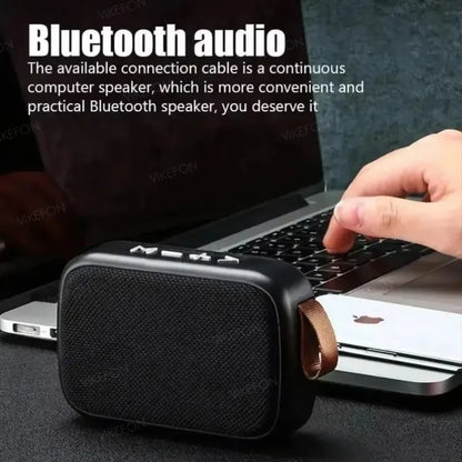 Soundbar Bluetooth 5.0 Portátil – Parlante Inalámbrico HiFi con Subwoofer, Batería 500mAh y Reproductor TF/USB