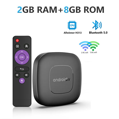 Mortal T1 Smart TV Box Android 14 WIFI6 4K HDR Bluetooth Home Theater con Control de Voz