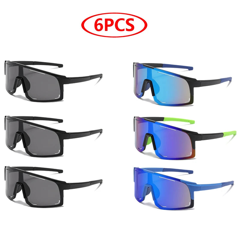 Gafas Deportivas Wrap Around | Unisex One Piece Oversized UV400 para Ciclismo, Pesca y Esquí