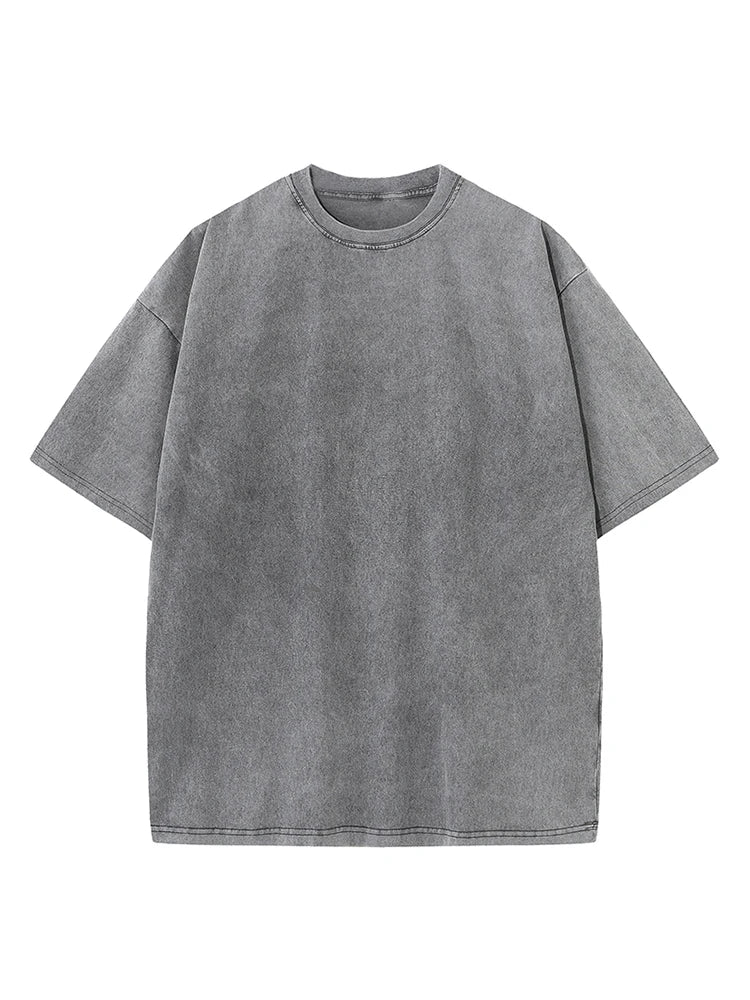 Camiseta Hombre 2025 | Oversize Vintage Y2K Acid Wash Estilo Streetwear